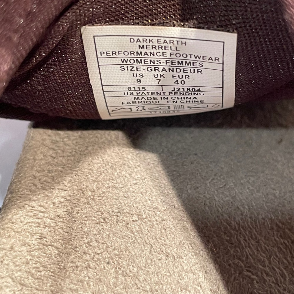 Merrell Terran Post II Dark Earth Brown Suede Toe Loop Sandals J21804 Womens 9 - Picture 2 of 3